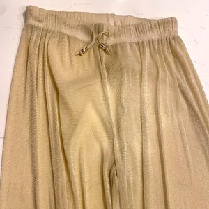 Shimmery Light Gold Beach Bottom Coverup in Medium